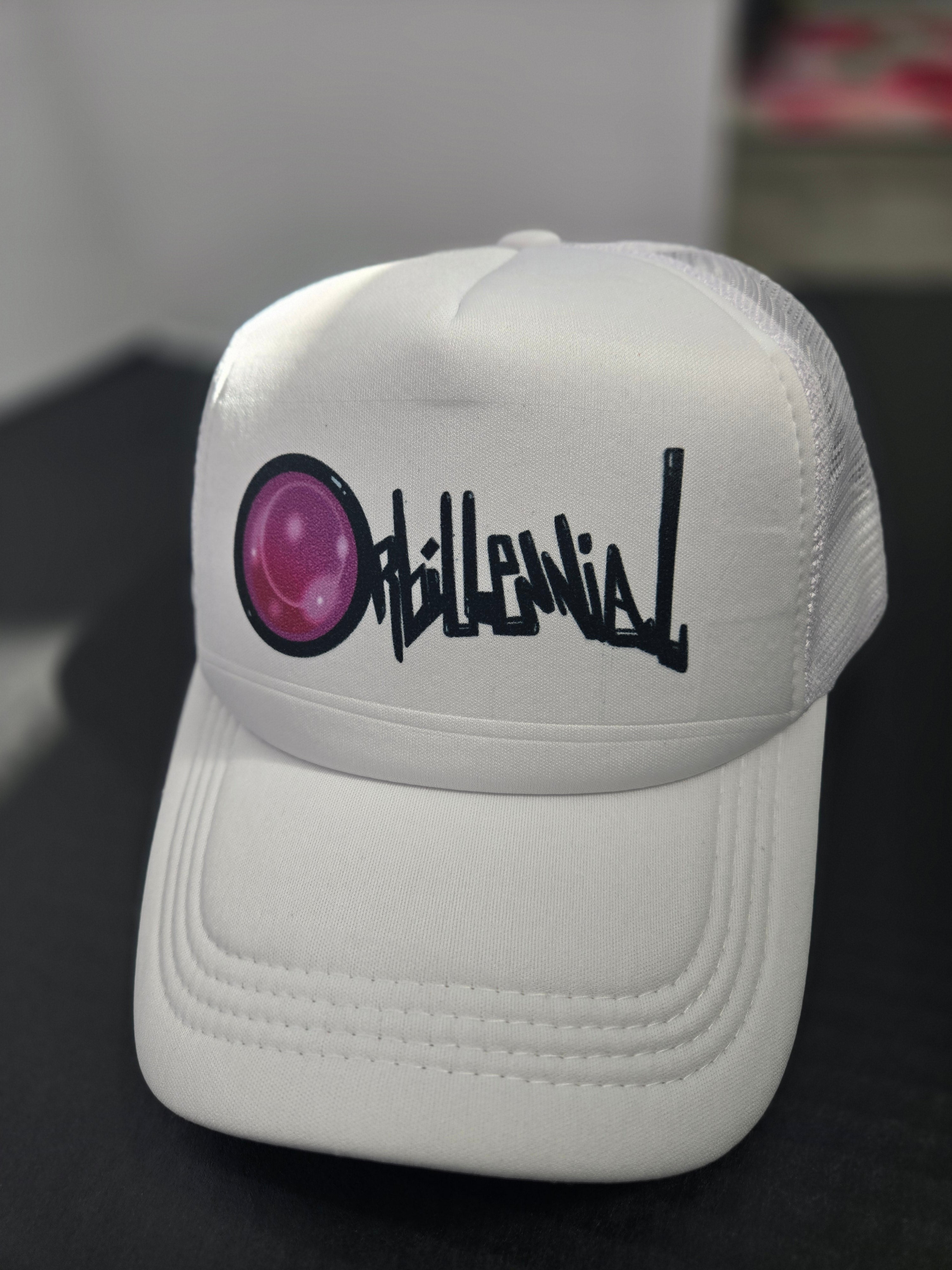 Orbillennial mesh trucker hat