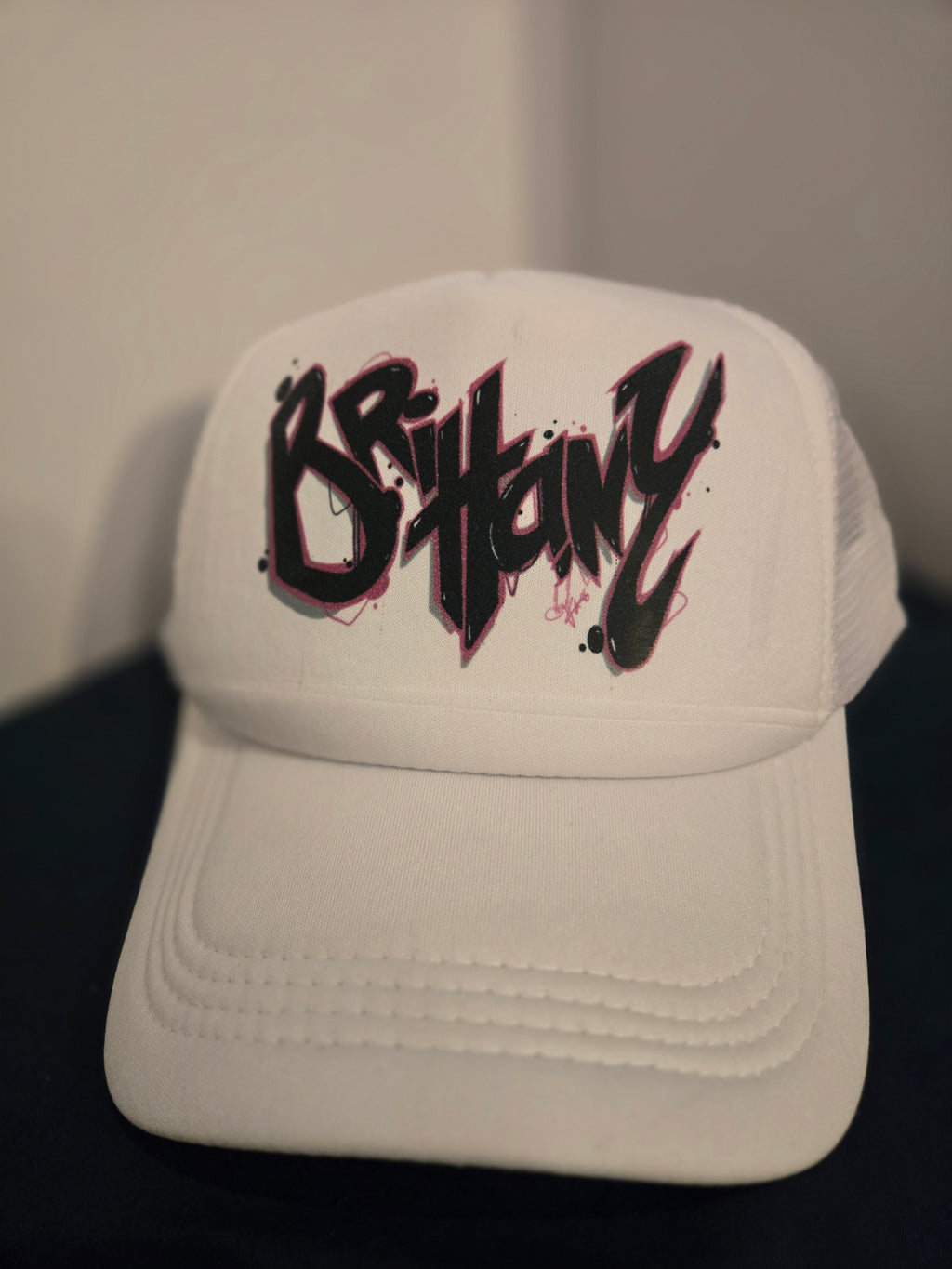Inkredible Brittany white mesh Trucker hat